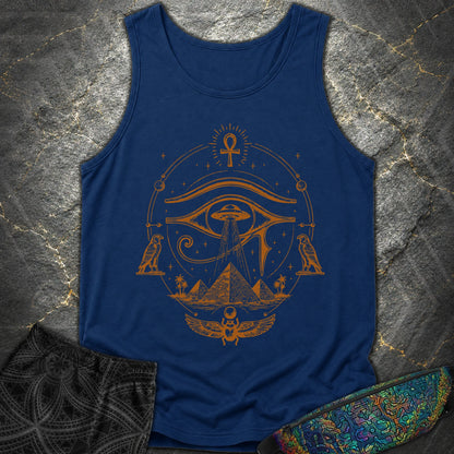 Ancient Eye Over Alien Pyramids - Ancient Eye Over Alien Pyramids Comfort Tank Top - True Navy