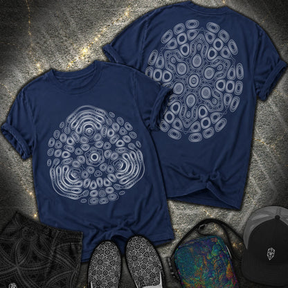 The Observers From Beyond 2 Sided T-Shirt - The Observers From Beyond 2 Sided Comfort T-Shirt - True Navy