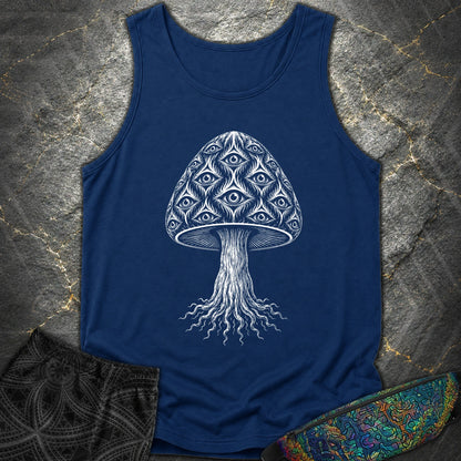 All-Seeing Mushroom - All-Seeing Mushroom Comfort Tank Top - True Navy