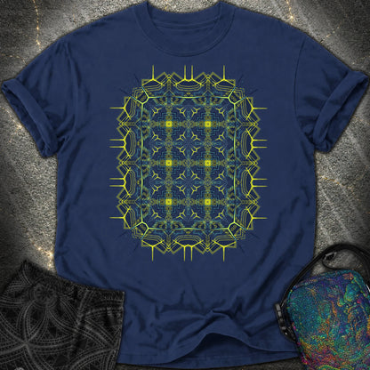 Electric Geometric Matrix - Electric Geometric Matrix Comfort T-Shirt - True Navy
