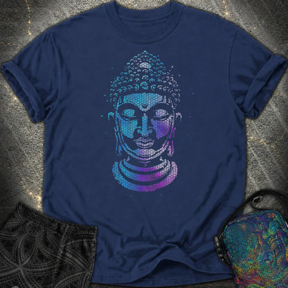 Buddha Flower Of Life Pattern Comfort T-Shirt - Buddha Flower Of Life Pattern Comfort T-Shirt - True Navy
