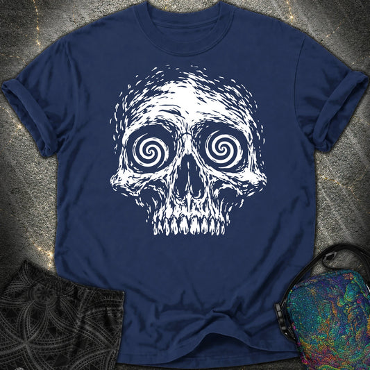 Hypnotic Skull Comfort T-Shirt - Hypnotic Skull Comfort T-Shirt - True Navy