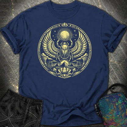 Winged Scarab of the Sun - Winged Scarab of the Sun Comfort T-Shirt - True Navy