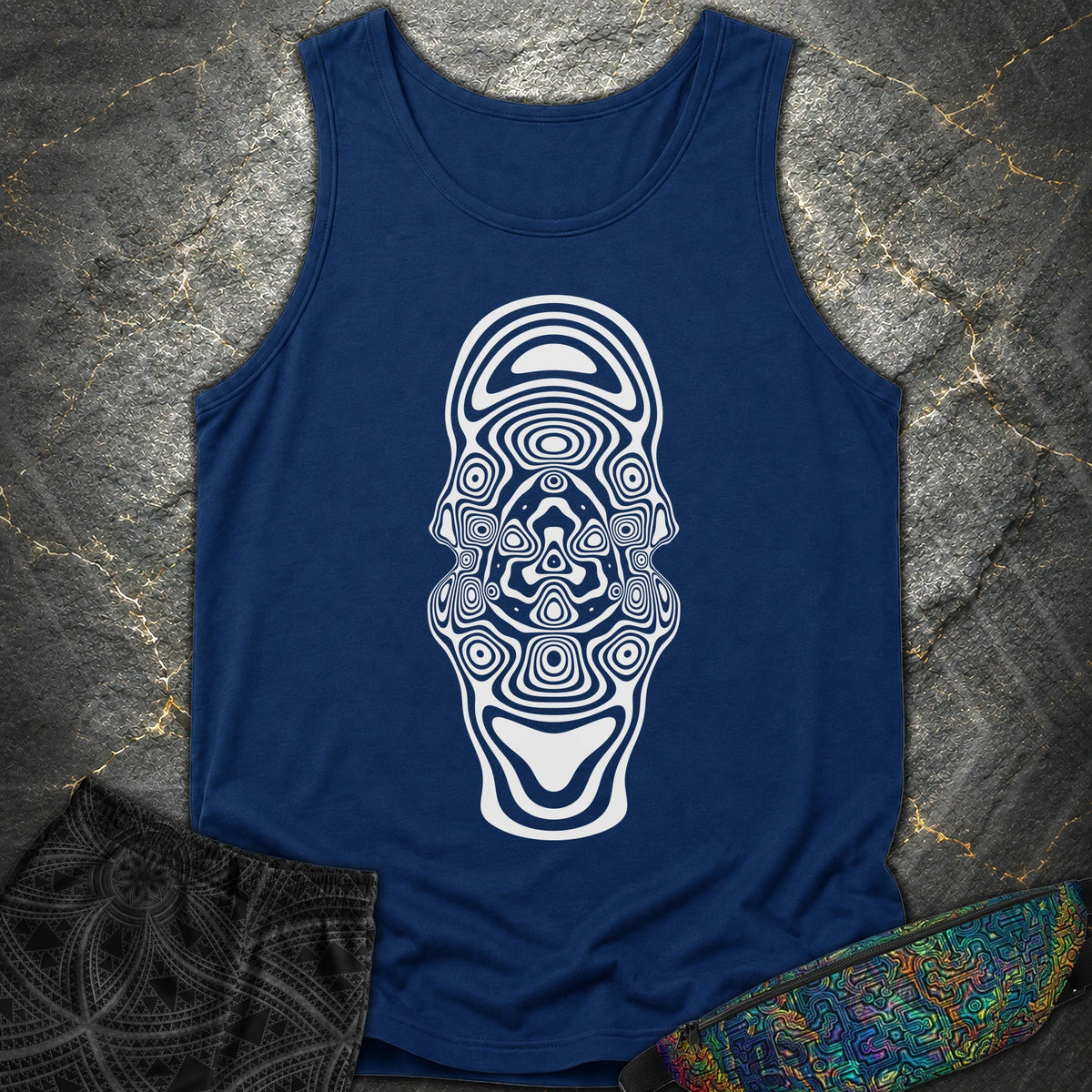 Mind Blown Comfort Tank Top - Mind Blown Comfort Tank Top - True Navy