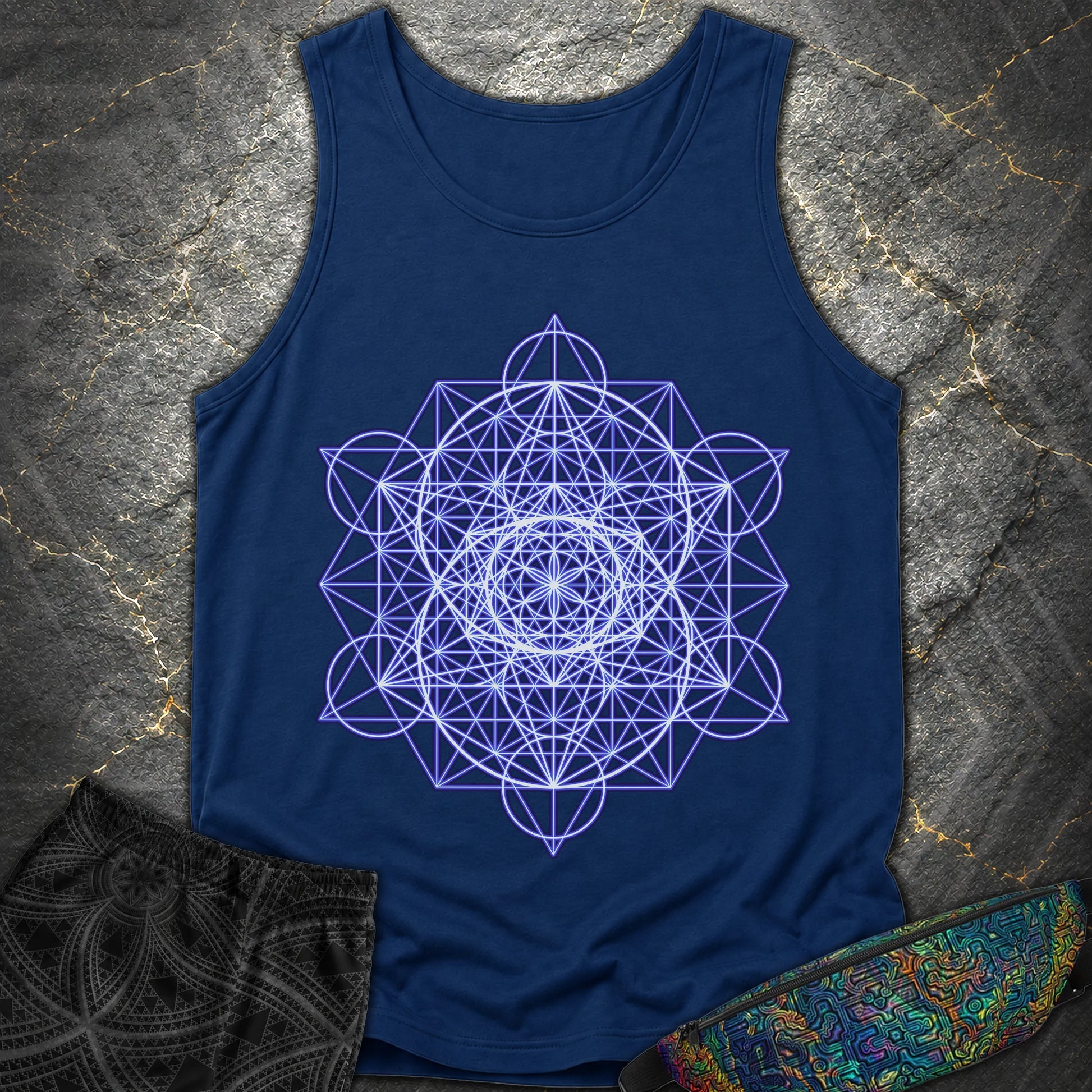 Vesica Eye Of The Universe - Vesica Eye Of The Universe Comfort Tank Top - True Navy