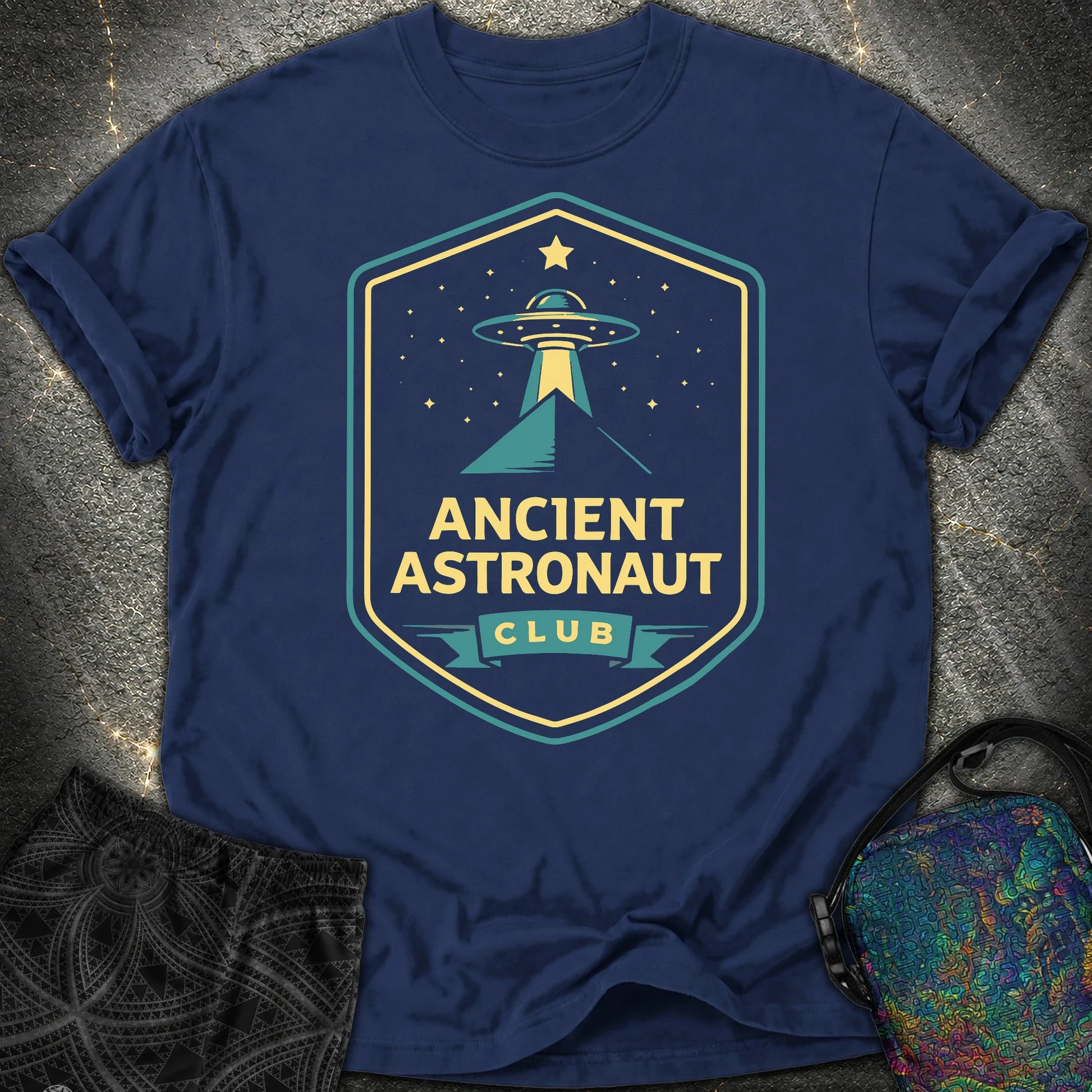 Ancient Astronaut Club - Ancient Astronaut Club Comfort T-Shirt - True Navy