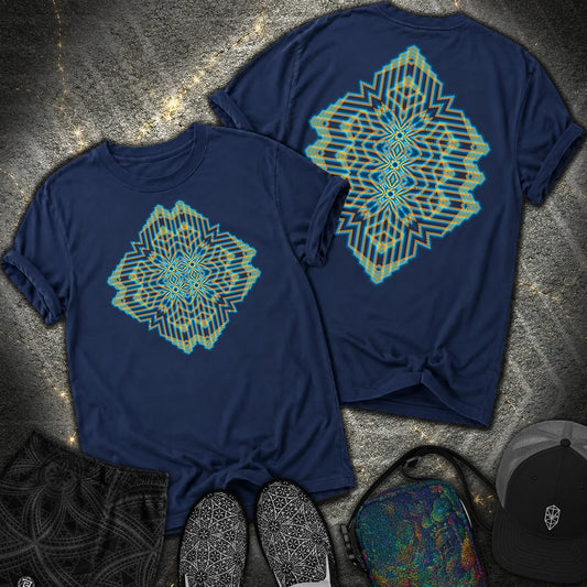 Triune Signal Temple 2 Sided Comfort T-Shirt - Triune Signal Temple 2 Sided Comfort T-Shirt - True Navy