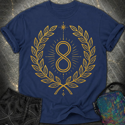 888 Infinity Wreath Unisex Comfort T-Shirt - 888 Infinity Wreath Unisex Comfort T-Shirt - True Navy