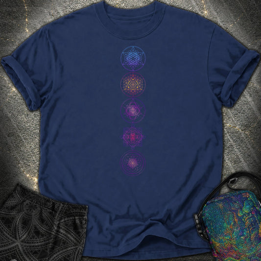 Sacred Geometry Comfort T-Shirt - Sacred Geometry Comfort T-Shirt - True Navy
