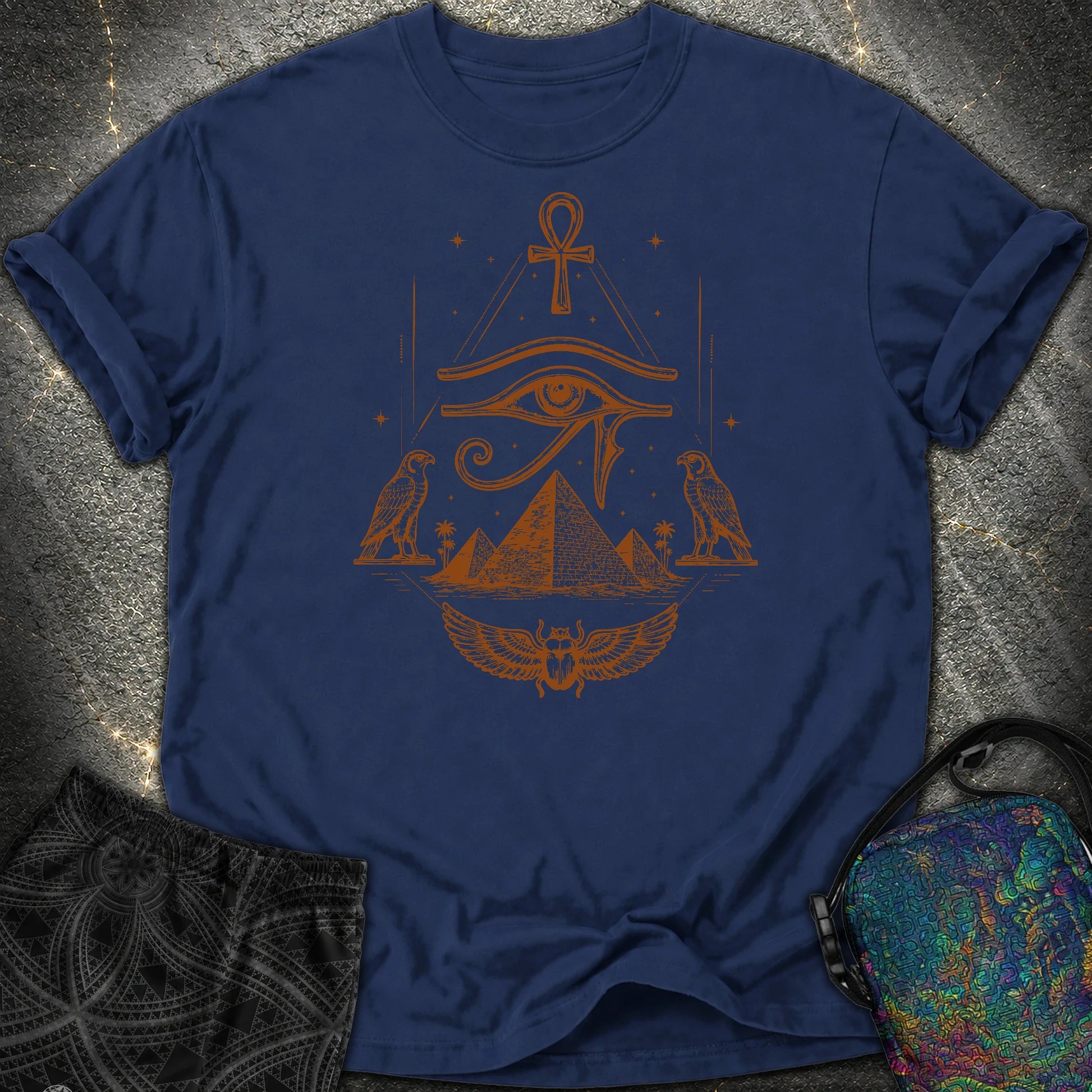 Eye Above the Ancient Pyramids - Eye Above the Ancient Pyramids Comfort T-Shirt - True Navy