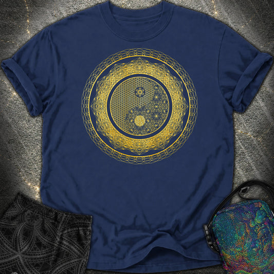 Yin Yang Gold Comfort T-Shirt - Yin Yang Gold Comfort T-Shirt - True Navy