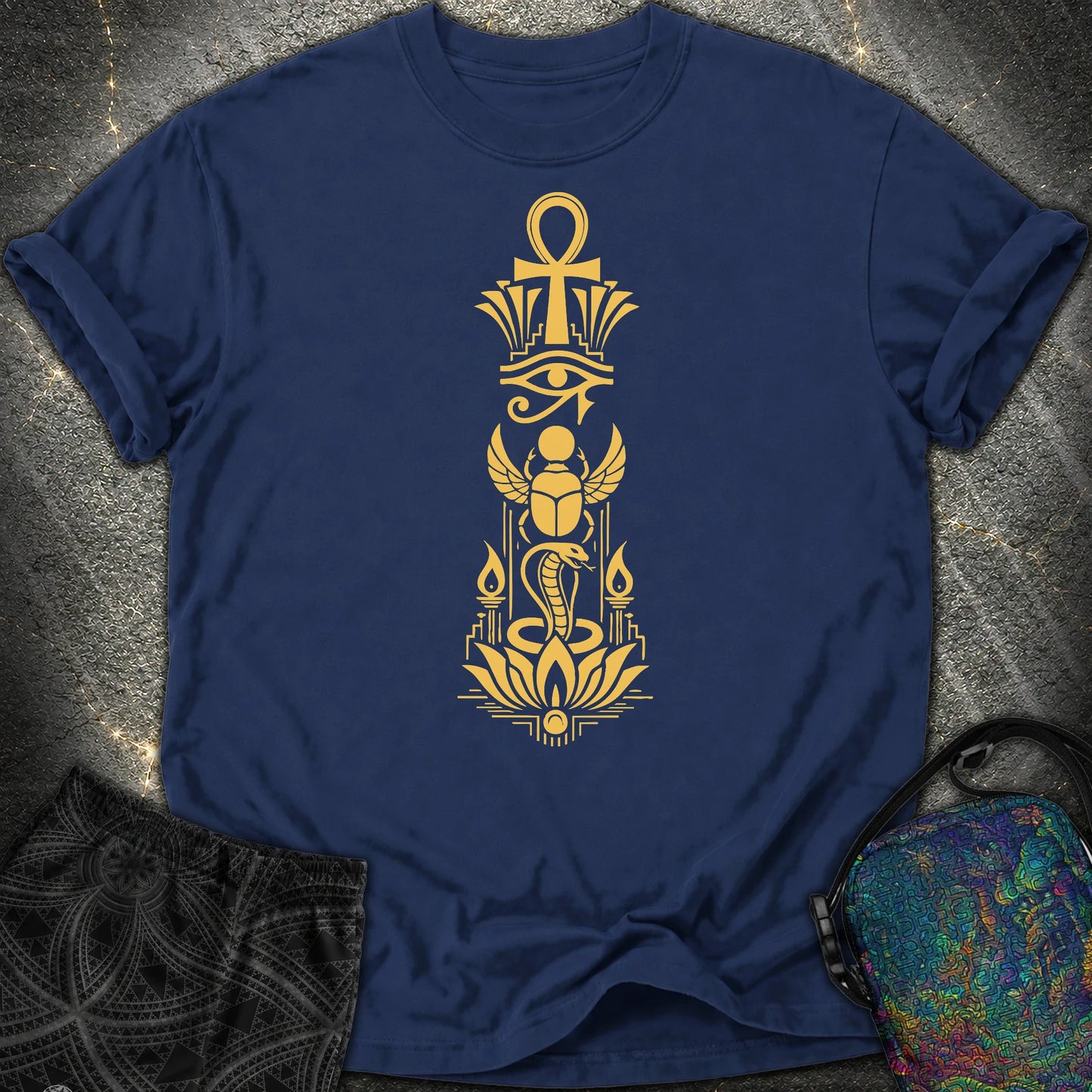 Sacred Symbols of Eternal Life - Sacred Symbols of Eternal Life Comfort T-Shirt - True Navy