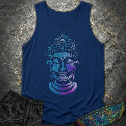 Buddha Flower Of Life Pattern Comfort Tank Top - Buddha Flower Of Life Pattern Comfort Tank Top - True Navy