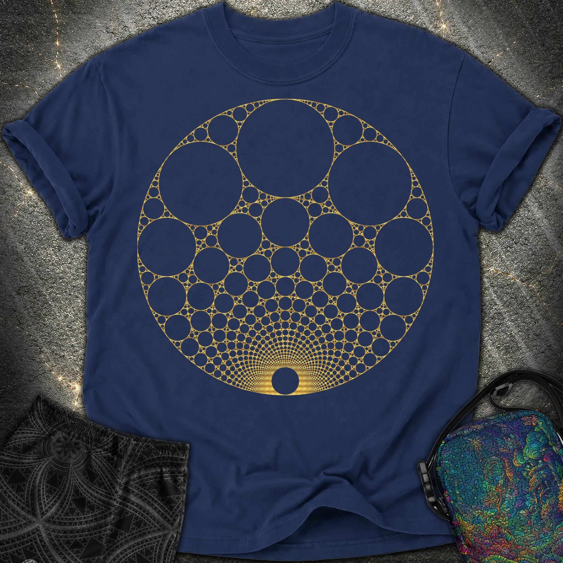 Apollonian Gasket T-Shirt - Apollonian Gasket Comfort T-Shirt - True Navy