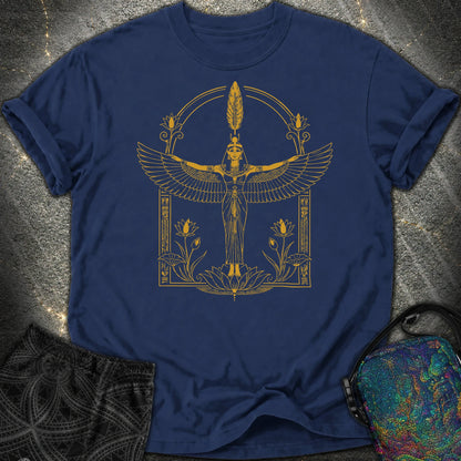 Winged Goddess of Sacred Balance - Winged Goddess of Sacred Balance Comfort T-Shirt - True Navy