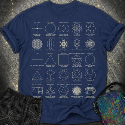 Updated! Sacred Geometry T-Shirt, Flower of Life Metatron’s Cube Merkaba Spiritual Comfort T-Shirt - Updated! Sacred Geometry T-Shirt, Flower of Life Metatron’s Cube Merkaba Spiritual Comfort T-Shirt - True Navy