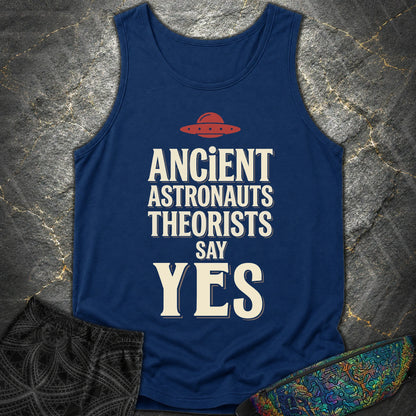 Ancient Astronaut Sey Yes 3 - Ancient Astronaut Sey Yes 3 Comfort Tank Top - True Navy
