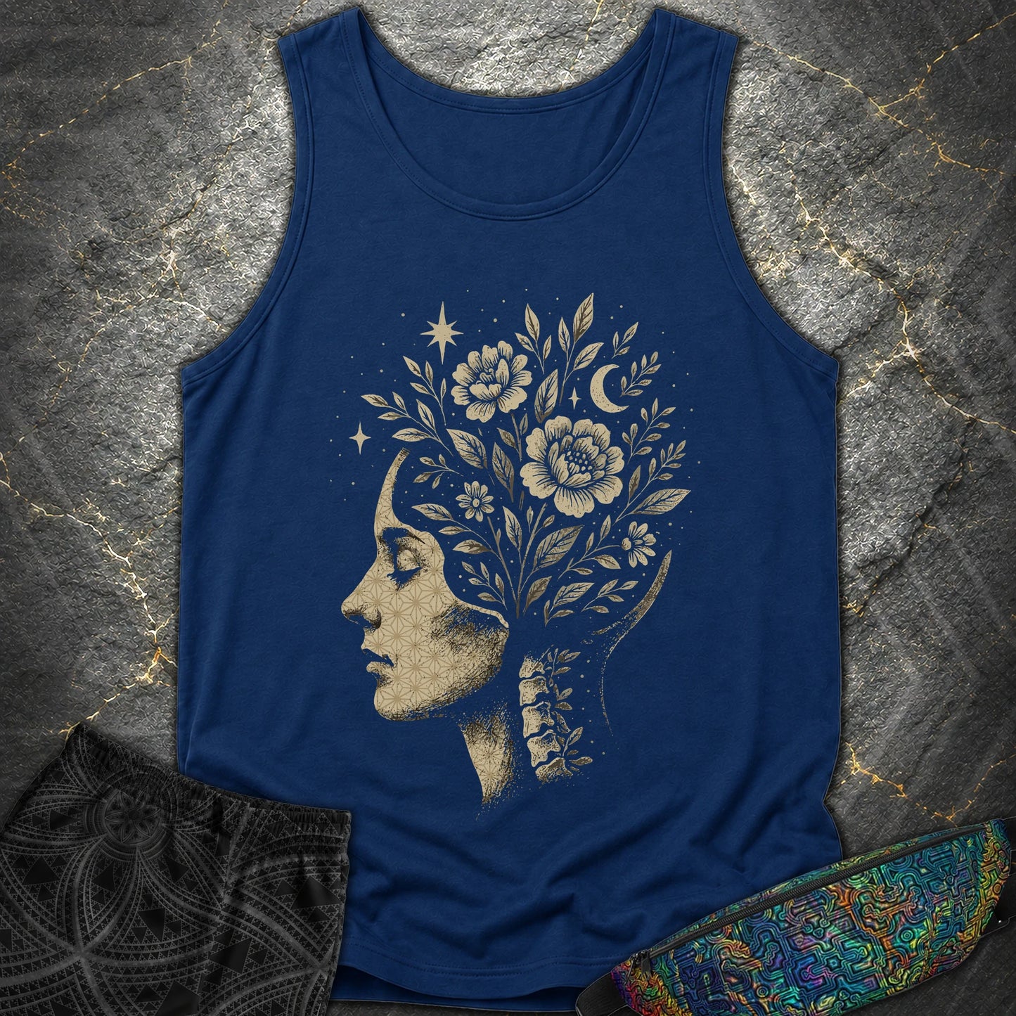 Inner Garden T-Shirt - Inner Garden Comfort Tank Top - True Navy