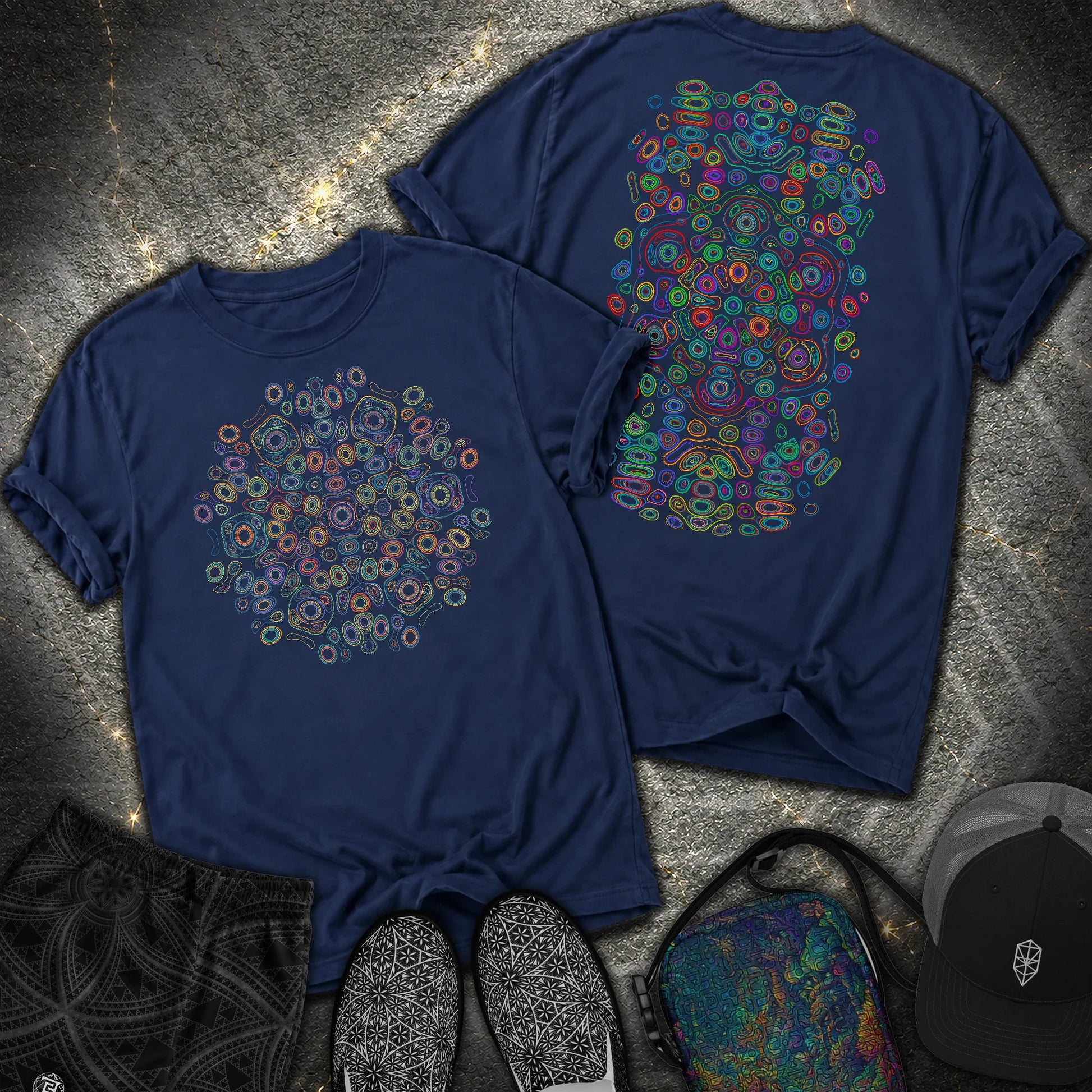 Frequency Of Color 2 Sided Comfort T-Shirt - Frequency Of Color 2 Sided Comfort T-Shirt - True Navy