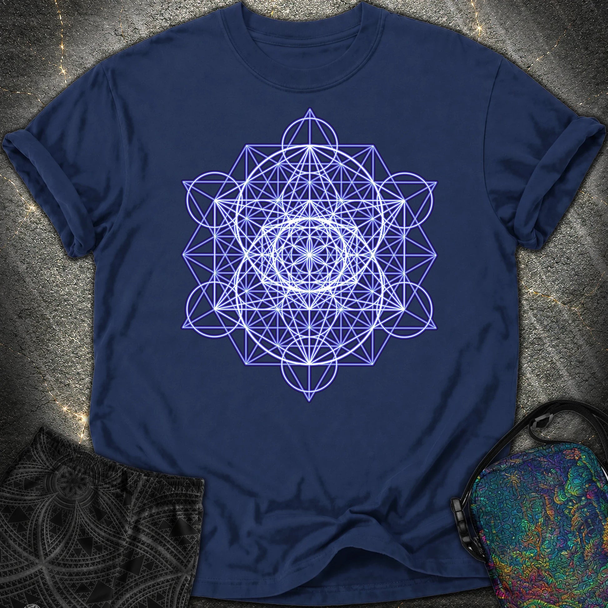 Vesica Eye Of The Universe Comfort T-Shirt - Vesica Eye Of The Universe Comfort T-Shirt - True Navy