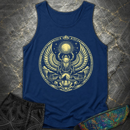 Winged Scarab of the Sun - Winged Scarab of the Sun Comfort Tank Top - True Navy