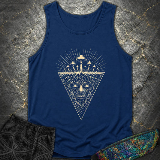 Mycelium Consciousness - Mycelium Consciousness Comfort Tank Top - True Navy