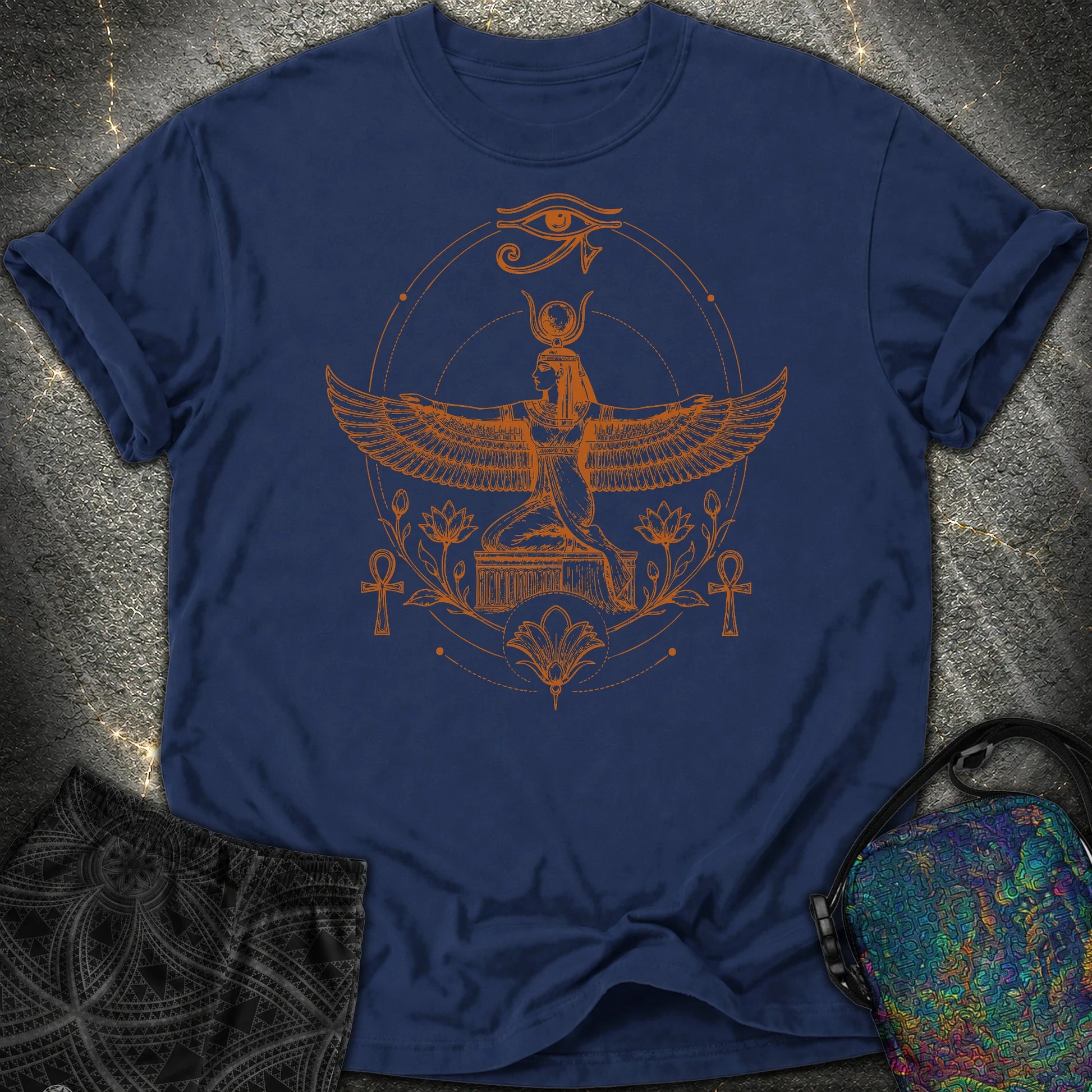 Winged Goddess of the Nile - Winged Goddess of the Nile Comfort T-Shirt - True Navy