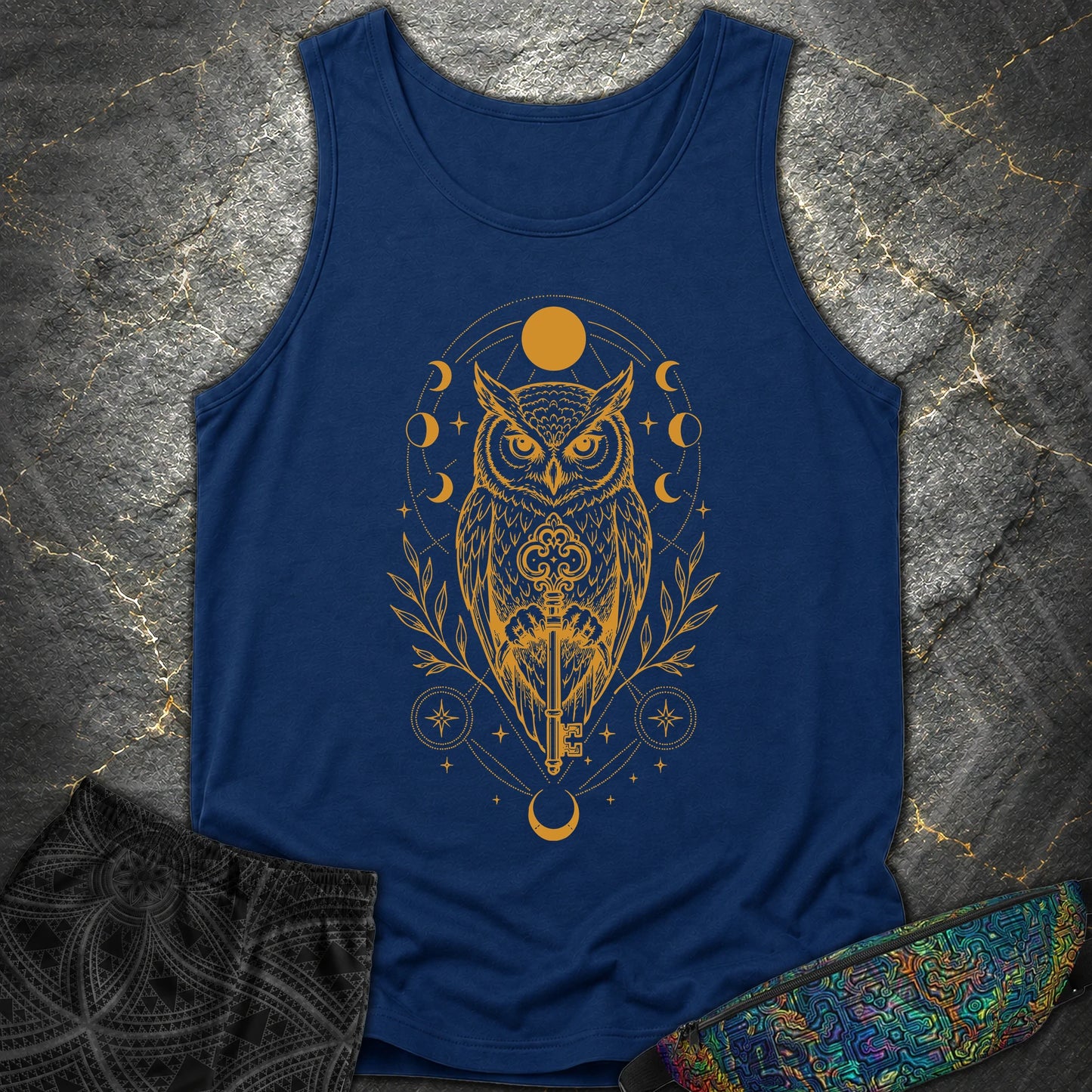 Owl Wisdom Key - Owl Wisdom Key Comfort Tank Top - True Navy