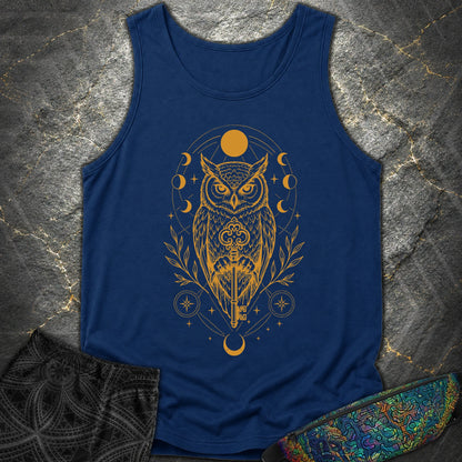 Owl Wisdom Key - Owl Wisdom Key Comfort Tank Top - True Navy
