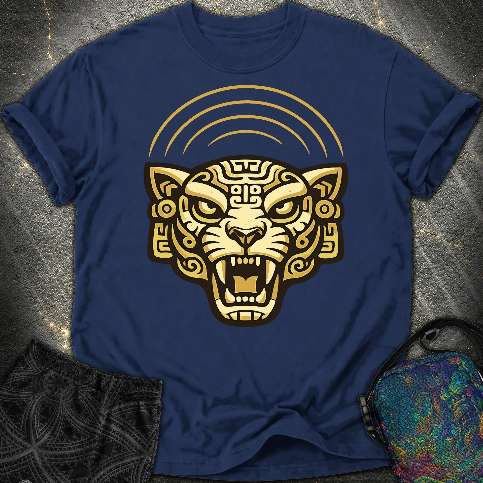 Mayan Jaguar - Mayan Jaguar Comfort T-Shirt - True Navy
