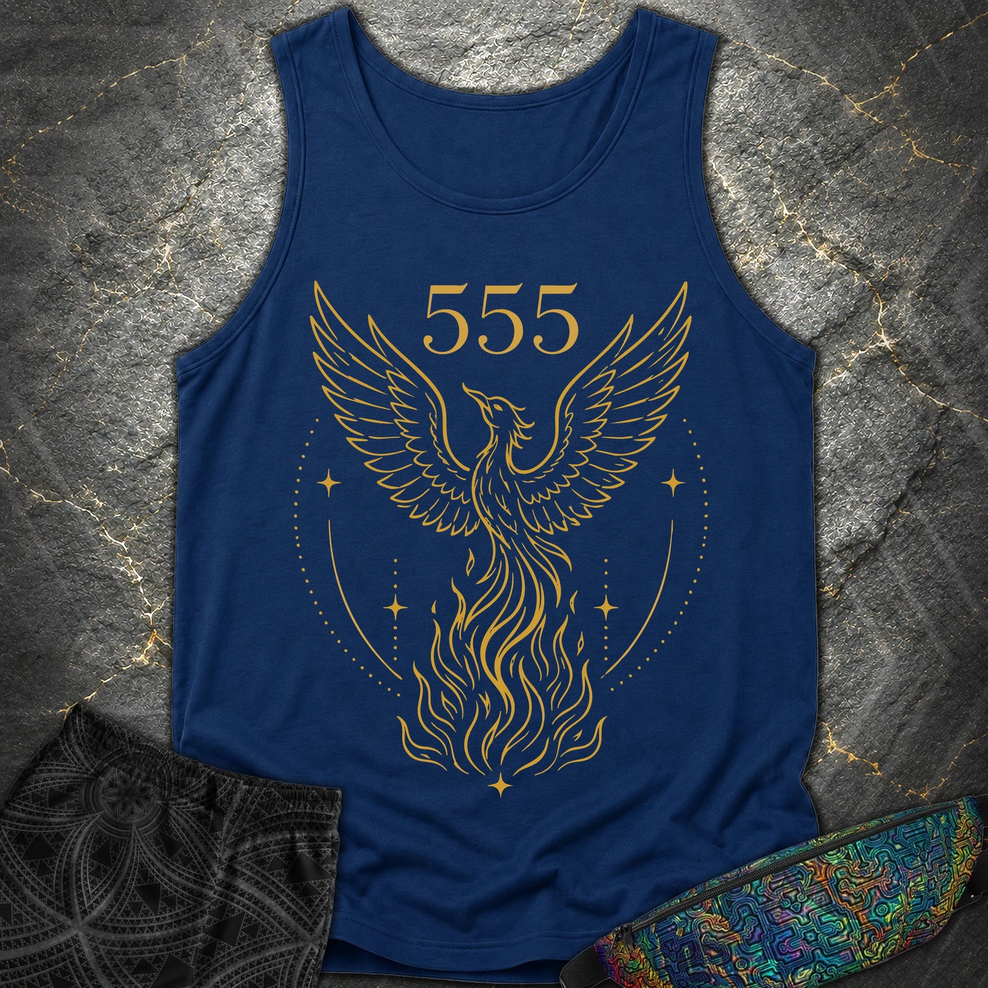 555 Angel Number Rebirth Comfort Tank Top - 555 Angel Number Rebirth Comfort Tank Top - True Navy