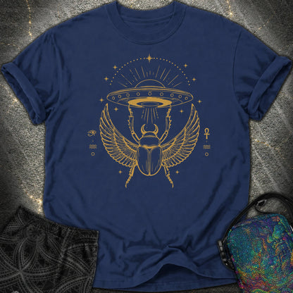 Celestial Scarab Beneath the Starship - Celestial Scarab Beneath the Starship Comfort T-Shirt - True Navy