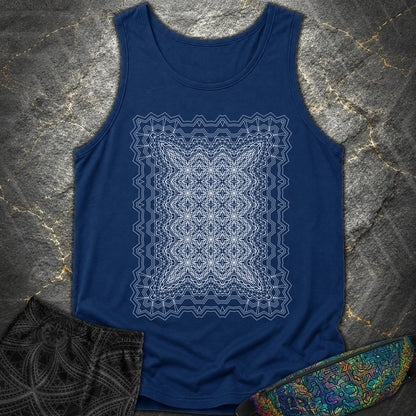 Infinite Geometric Lattice - Infinite Geometric Lattice Comfort Tank Top - True Navy
