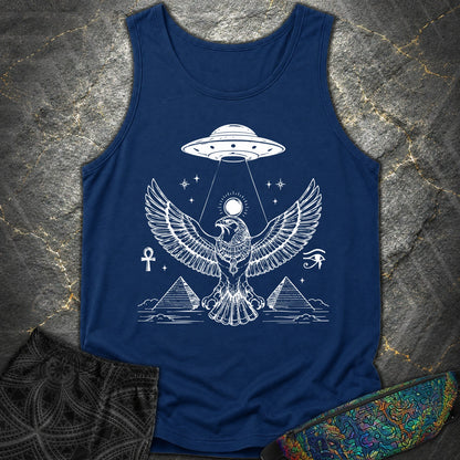 Solar Falcon Beneath the Starship - Solar Falcon Beneath the Starship Comfort Tank Top - True Navy