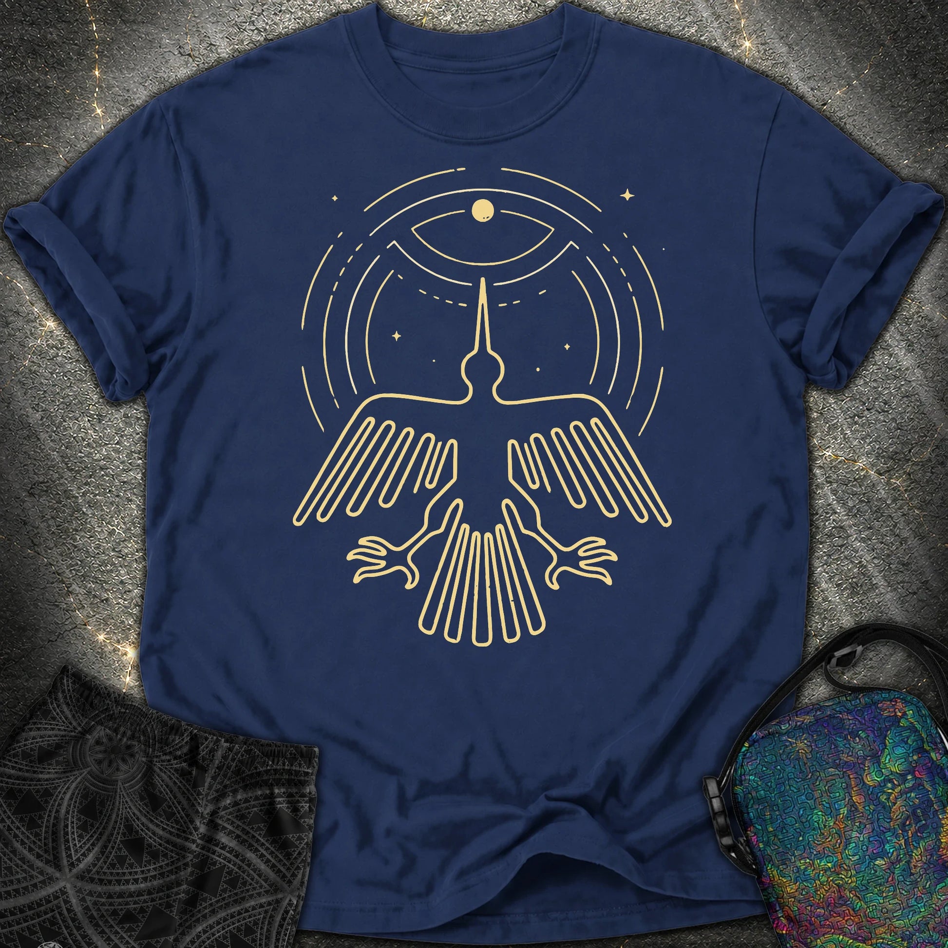Geoglif Ptaka - Geoglif Ptaka Comfort T-Shirt - True Navy