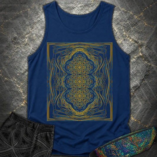 Kaleidoscopic Wave - Kaleidoscopic Wave Comfort Tank Top - True Navy