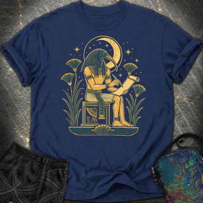 Moonlit Ibis Scribe - Moonlit Ibis Scribe Comfort T-Shirt - True Navy