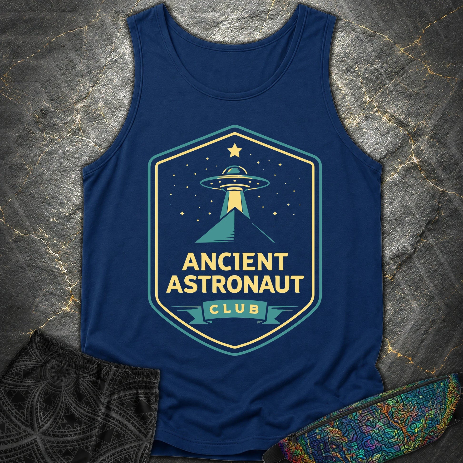 Ancient Astronaut Club - Ancient Astronaut Club Comfort Tank Top - True Navy