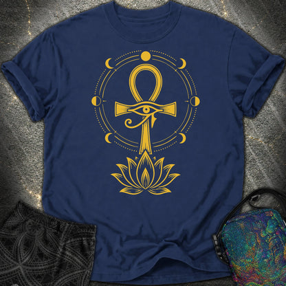 Eye of Life Above Lotus - Eye of Life Above Lotus Comfort T-Shirt - True Navy