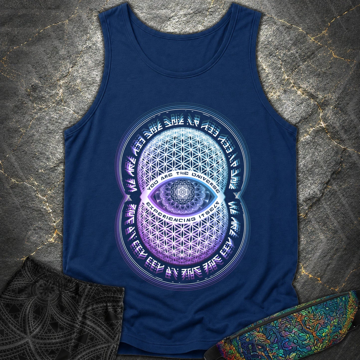 Alan Watts You Are The Universe T-Shirt - Alan Watts You Are The Universe Comfort Tank Top - True Navy