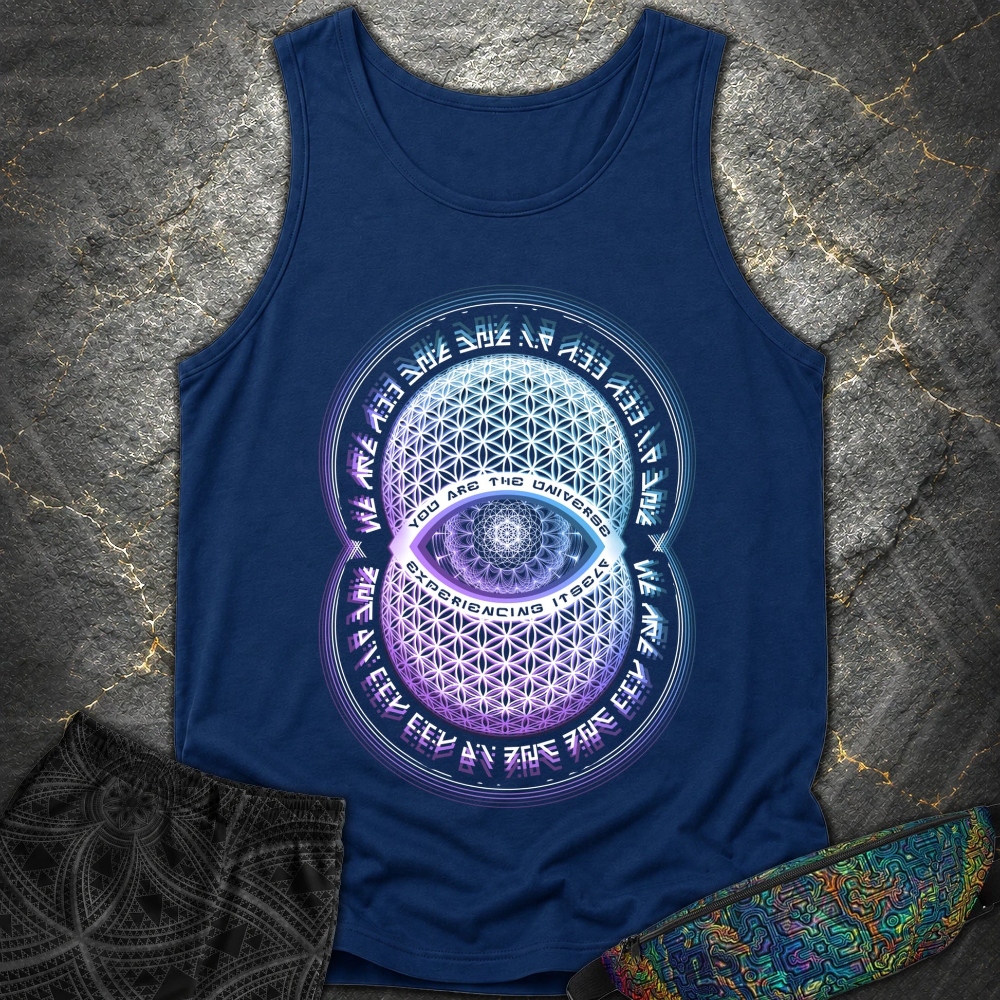 Alan Watts You Are The Universe T-Shirt - Alan Watts You Are The Universe Comfort Tank Top - True Navy