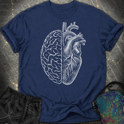Heart Brain Comfort T-Shirt - Heart Brain Comfort T-Shirt - True Navy