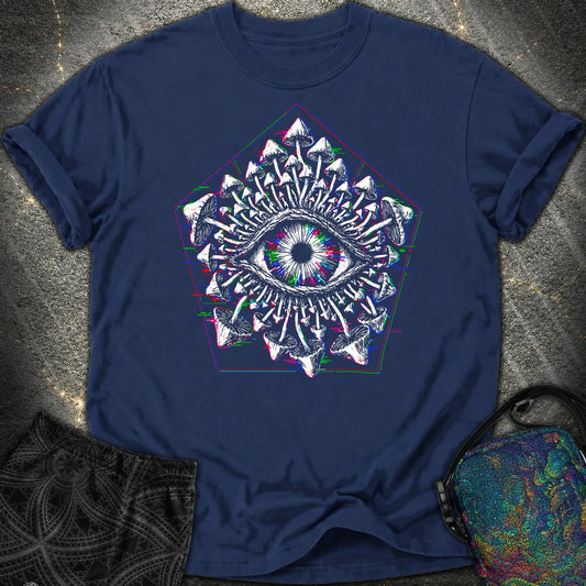 Third Eye Mushroom Comfort T-Shirt - Third Eye Mushroom Comfort T-Shirt - True Navy