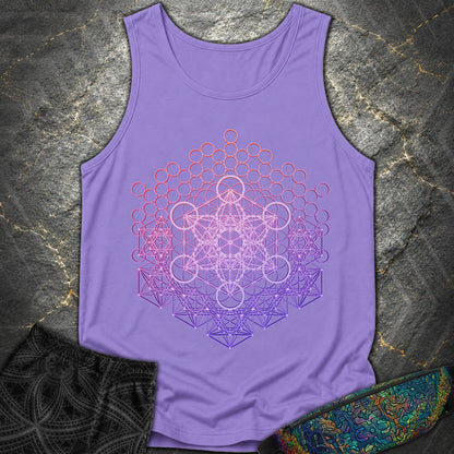 Metatron And Flower Connection - Metatron And Flower Connection Tank Top - Violet