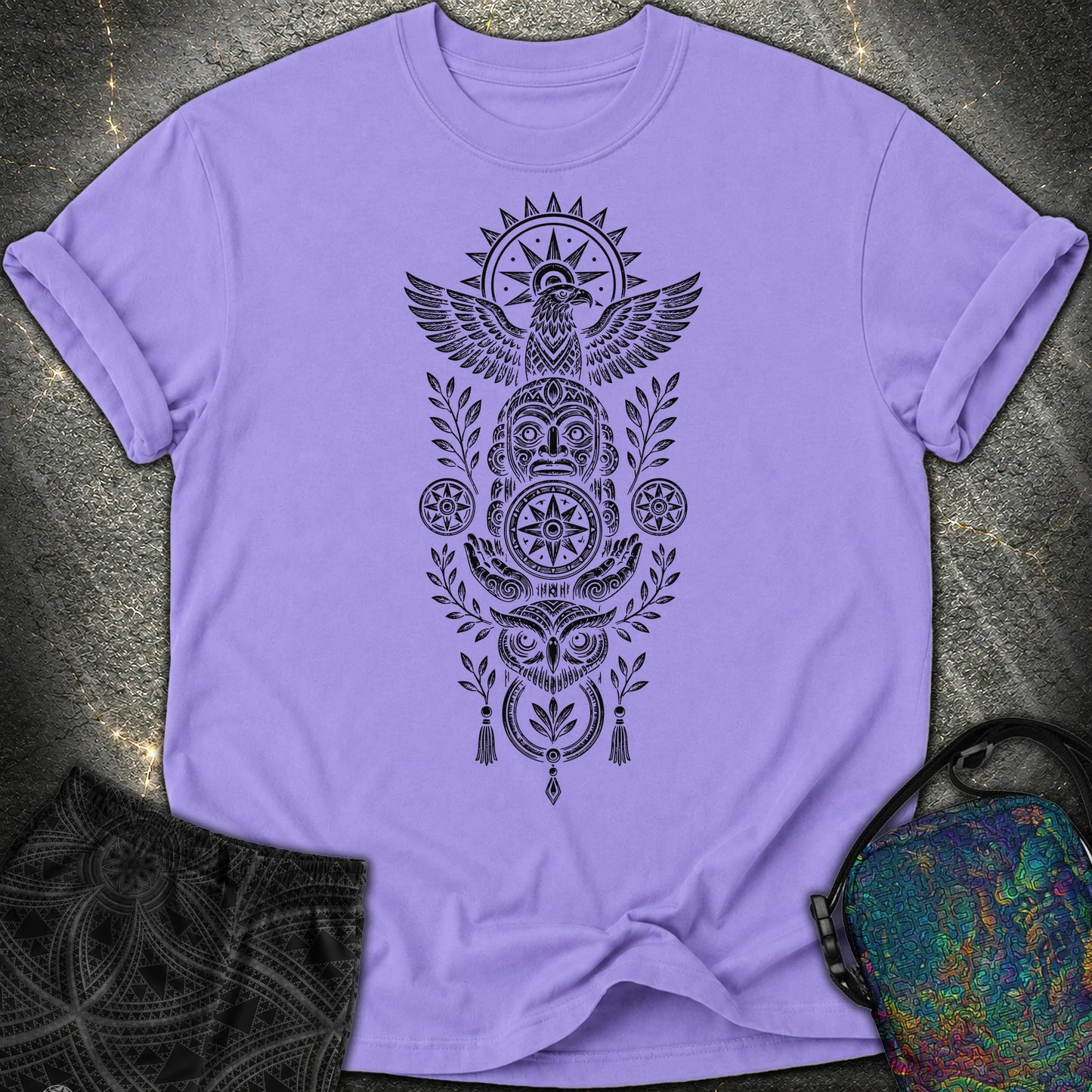 Totem Black - Totem Black Comfort T-Shirt - Violet