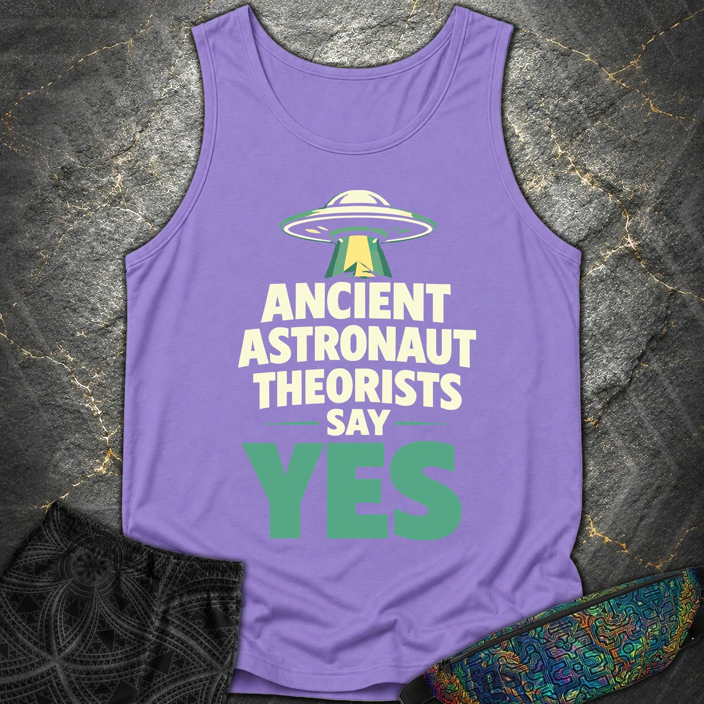 Ancient Astronaut Sey Yes 2 - Ancient Astronaut Sey Yes 2 Comfort Tank Top - Violet