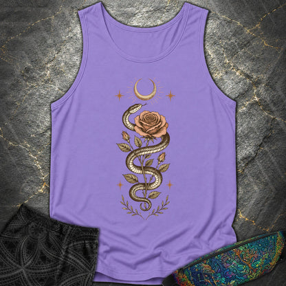 Snake Rose Moon - Snake Rose Moon Comfort Tank Top - Violet