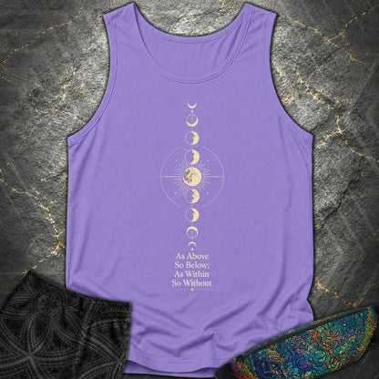 As Above So Below Moon - As Above So Below Moon Comfort Tank Top - Violet
