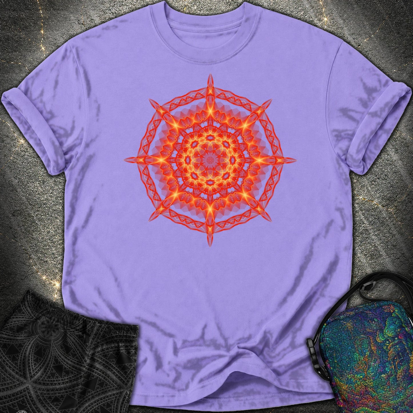 Radiant Geometry Portal Mandala - Radiant Geometry Portal Mandala Comfort T-Shirt - Violet