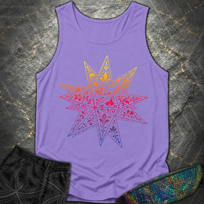 Colorful Stellated Dodecahedron - Colorful Stellated Dodecahedron Comfort Tank Top - Violet